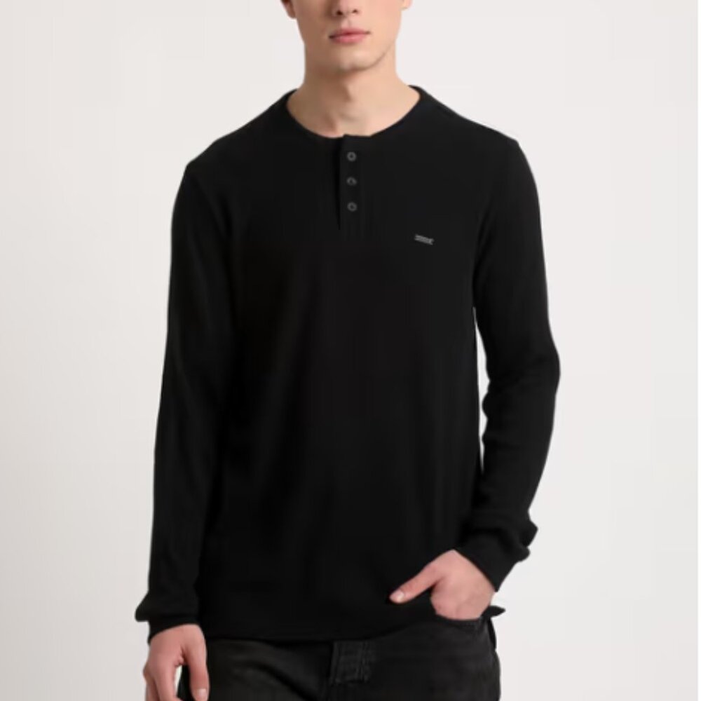 Men’s Levi’s Gray Button Up Crewneck Sweater